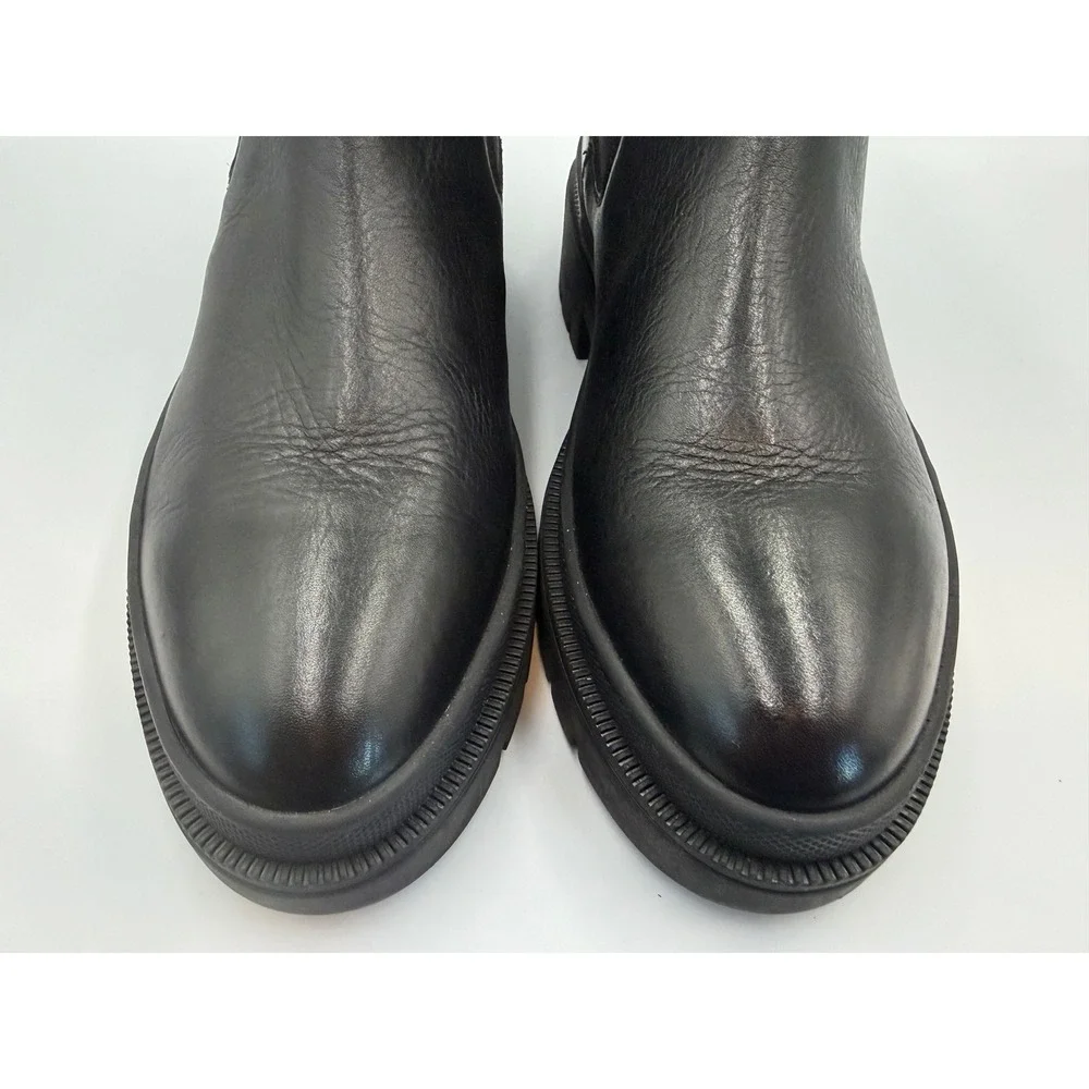Cougar Women's Black Swinton Leather Waterproof Chelsea Lug Sole Boots 10